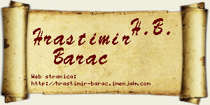 Hrastimir Barać vizit kartica